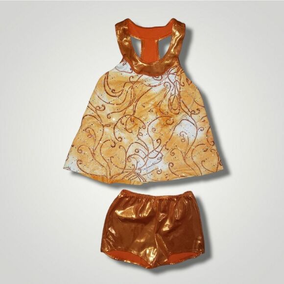 wolff fording orange dance costume LC Large style 01402 - Picture 1 of 4